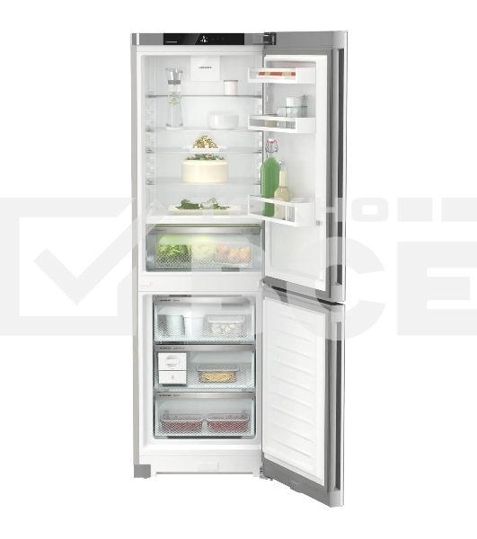 Холодильник Liebherr Plus CBNsdc 522i-22 001 серебристый SmartSteel двухкамерный 216/94л морозилка снизу, No Frost