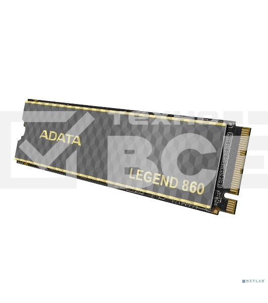 Накопитель SSD ADATA LEGEND 860, 2Tb, PCIe 4.0 x4, M.2 2280, NVMe, R/W 6000/5000, с радиатором
