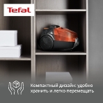 Пылесос Tefal MICRO SPACE CYCLONIC TW3235EA оранжевый/черный, 350/1600 Вт, уборка сухая, пылесборник контейнер 1 л, фото8