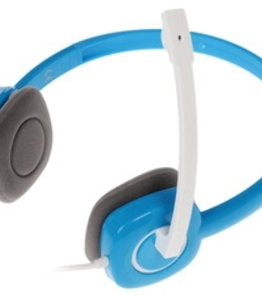 Гарнитура Logitech H150 голубой, проводная, 3.5 мм