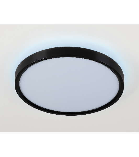 Потолочный светодиодный светильник Ambrella light FZ3050 BK черный IP44 24W+10W 6400+6400К D300*40 (Без ПДУ)
