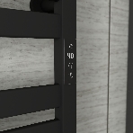 Полотенцесушитель дизайнерский электрический BAU Elite Black 53х52, подключение справа, черный матов, фото4
