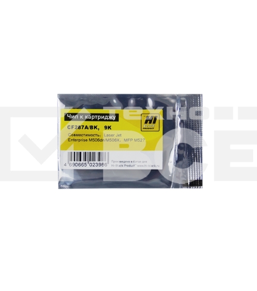 Чип Hi-Black к картриджу HP LJ Enterprise M506/M527/M501 (CF287A) OEM SIZE, Bk, 9K