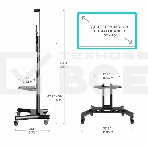 Мобильная стойка ONKRON TS1551 черный, фото34