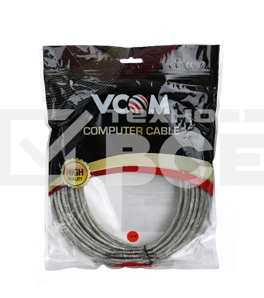 Кабель VCOM VUS7049-15M Кабель-адаптер USB2.0-repeater, удлинительный активный <Am-->Af> 15м
