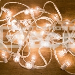 Гирлянда LED Galaxy Bulb String 10м, белый КАУЧУК, 30 ламп*6 LED БЕЛЫЕ, влагостойкая IP65, фото 1