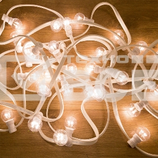 Гирлянда LED Galaxy Bulb String 10м, белый КАУЧУК, 30 ламп*6 LED БЕЛЫЕ, влагостойкая IP65