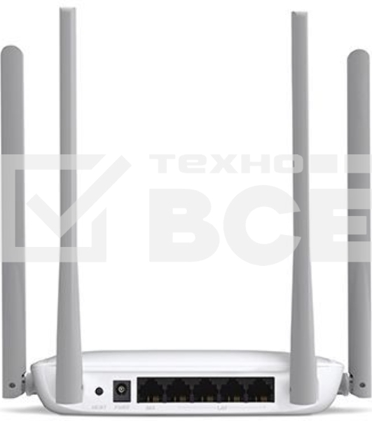 Беспроводный маршрутизатор Mercusys MW325R, 300Мбит/с,4 порта 100 Мбит/с, 4 фиксированных антенны