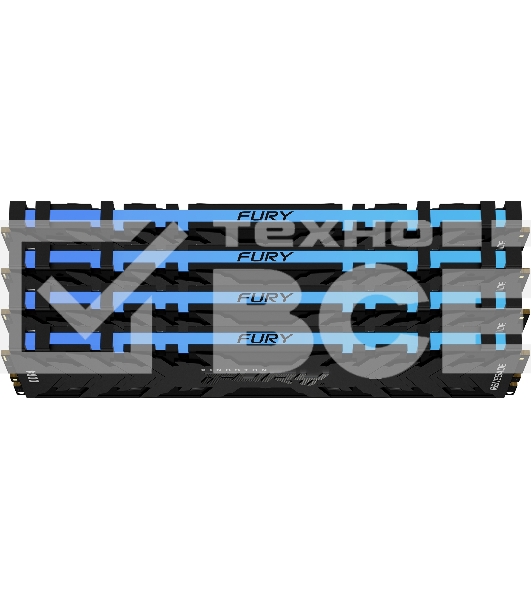 Оперативная память Kingston Fury Renegade, DDR4, 16GB (2x8GB), 3600MHz, CL16, с радиаторами, RGB, черный