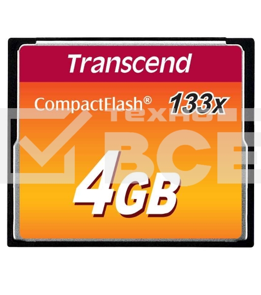 Флеш карта CF 4Gb 133x Type I Transcend (TS4GCF133)