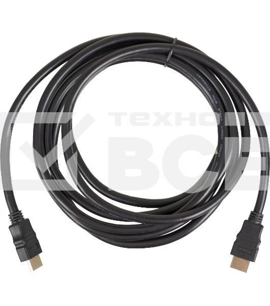 Кабель соединительный аудио-видео HDMI (m)/HDMI (m) 3м. феррит.кольца Позолоченные контакты черный (NO NAME)