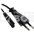 Кабель Telecom Кабель (TP228-IEC320-C7--CEE7/16-1.8-B) для аудио-видео техники IEC-320-C7--розетка 220V, 2-pin, 1.8м, черный, фото5