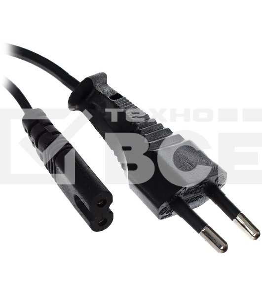 Кабель Telecom Кабель (TP228-IEC320-C7--CEE7/16-1.8-B) для аудио-видео техники IEC-320-C7--розетка 220V, 2-pin, 1.8м, черный
