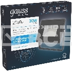 Прожектор светодиодный Qplus 30Вт 6500К 2550лм IP65 графит. сер. 1/10 Gauss 690511330, фото3