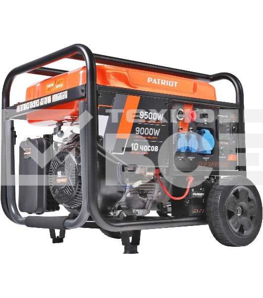 Электрогенератор бензиновый Patriot GRA 9500AWS, 9.5 кВт, 75 дБ, 101 кг