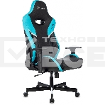 Кресло игровое Knight Thunder 5X черный/голубой эко.кожа крестов. металл, фото21