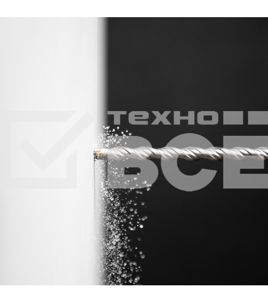 Бур по бетону, двойная спираль, Cobalt W-tip, 10x260 мм, SDS PLUS Denzel