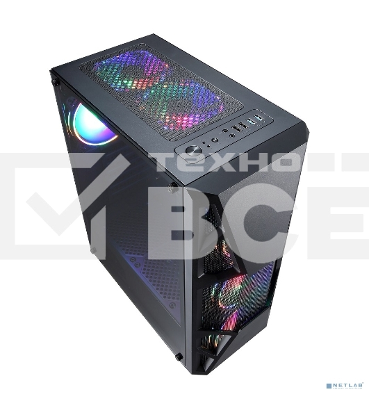 Компьютерный корпус Aerocool / Formula CL-3303B RGB черный без БП ATX 6x120mm 2xUSB2.0 1xUSB3.0 audio bott PSU
