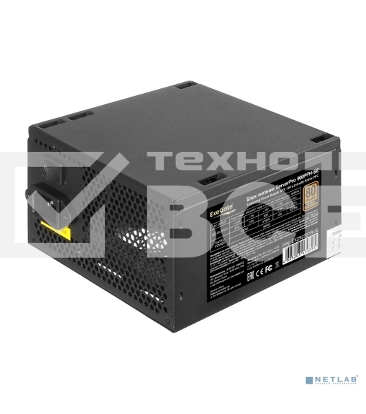 Серверный блок питания  900W ExeGate EX292207RUS ServerPRO 80 PLUS Bronze, 900PPH-SE (ATX, for 3U+ cases, APFC, КПД 89% (80 PLUS Bronze), 12cm fan, 24pin, 2x(4+4)p, 4xPCI-E, 8xSATA, 4xIDE, box, black)