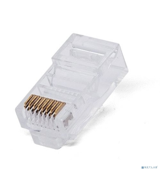 Коннектор Filum FL-NA-PLUG5E-1 RJ-45, 5E кат., 8p8c, 6 мкм, универсальный, для одножильного и многожильного кабеля, уп/100 шт
