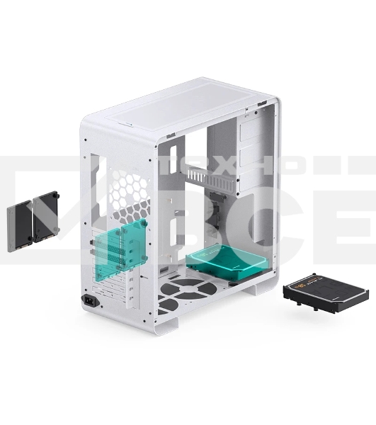 Корпус без блока питания Case JONSBO U4 PRO MESH, Midi-Tower, no fan, 1xUSB-A 3.2 + 1xUSB-C 3.2, ATX, mATX, mITX White