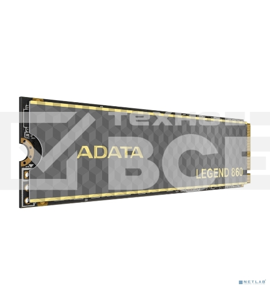 Накопитель SSD ADATA LEGEND 860, 2Tb, PCIe 4.0 x4, M.2 2280, NVMe, R/W 6000/5000, с радиатором