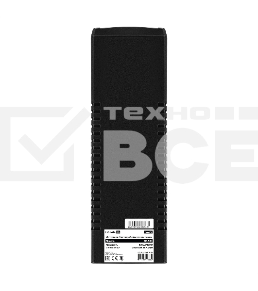 Источник бесперебойного питания ExeGate Power NB-500.LED.AVR.2SH.USB (500VA/300W, LED, AVR, 2*Schuko, USB, батарея 12V 4.5Ah, Black)