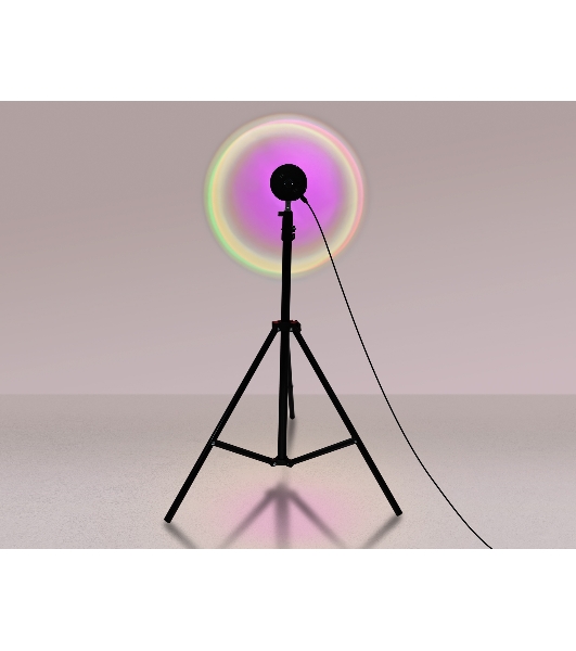 Атмосферная светодиодная настольная лампа Ambrella light DE8387 BK черный LED RGB 3W (ПДУ RGB)