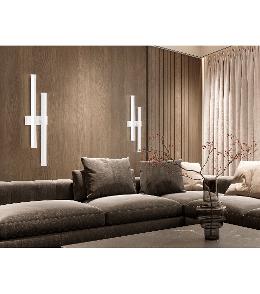 Настенный светодиодный светильник Ambrella light FL6151 WH белый 18W 3000K-6400K 510*120*65