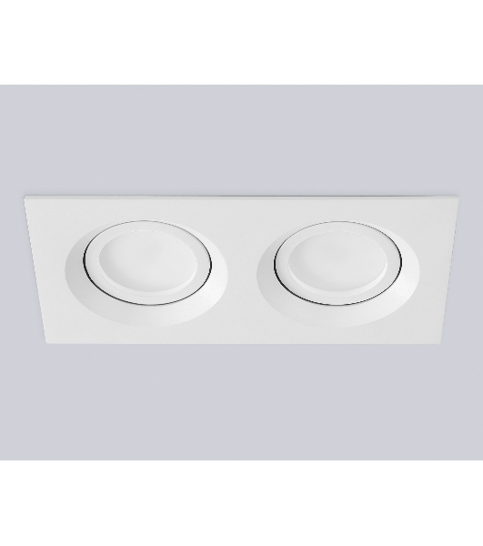 Встраиваемый поворотный точечный светильник Ambrella light TN102745/2 WH белый IP20 GU5.3/2 180*95*25