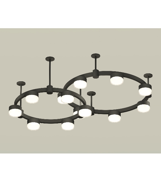Светильник Ambrella light XR92221006/13 SBK/FR/CL черный песок/белый матовый/прозрачный GX53
