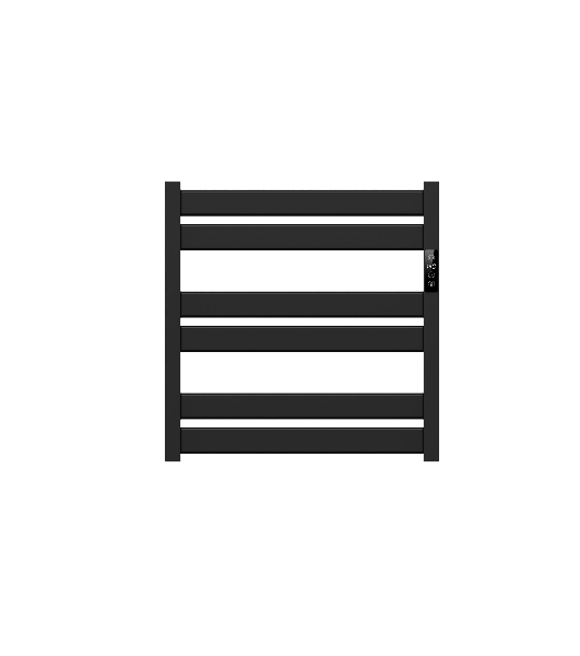 Полотенцесушитель дизайнерский электрический BAU Elite Black 53х52, подключение справа, черный матов