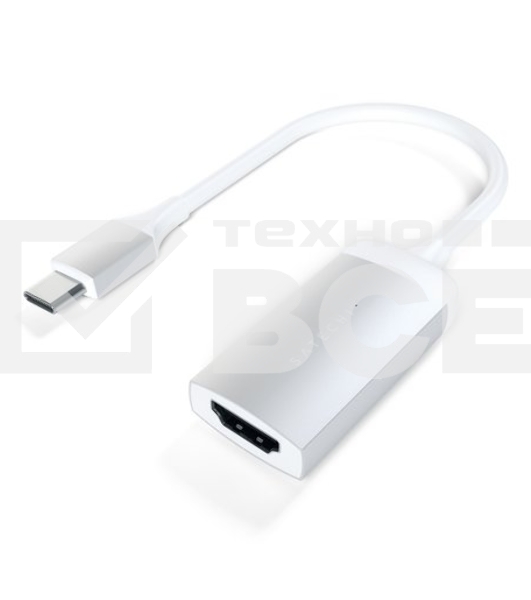 Адаптер Satechi Type-C to HDMI 4K 60HZ. Поддержка 4K/60Hz. Материал корпуса алюминий. Цвет серебряный.