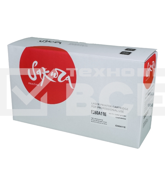 Картридж Sakura E260A11E для Lexmark E460dn, E460dw, E360dn, E360d, E260d, E260, E462dtn, черный, 3500 к.