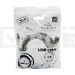 Кабель USB 2.0 Pro Cablexpert CCF-USB2-AMBM-TR-10, AM/BM, 3м, экран, феррит.кольца, прозрачный, пакет, фото3