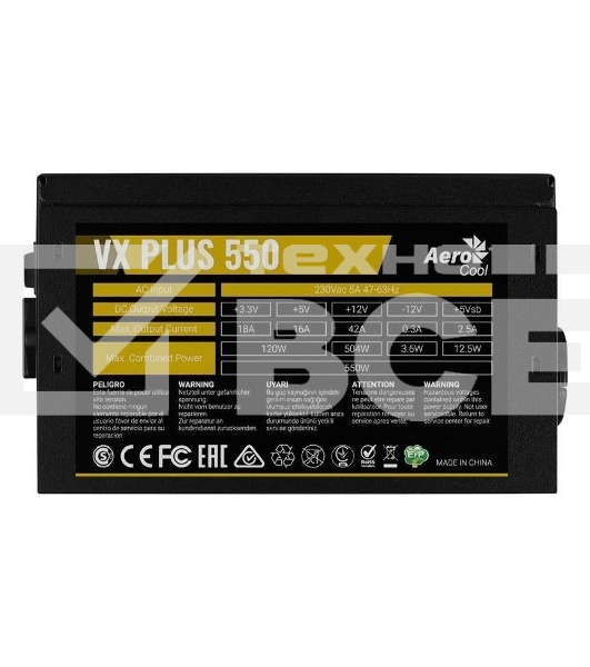 Блок питания Aerocool / Formula VX-550 PLUS, 550Вт 120мм, черный