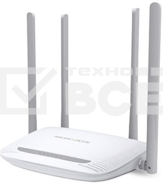 Беспроводный маршрутизатор Mercusys MW325R, 300Мбит/с,4 порта 100 Мбит/с, 4 фиксированных антенны