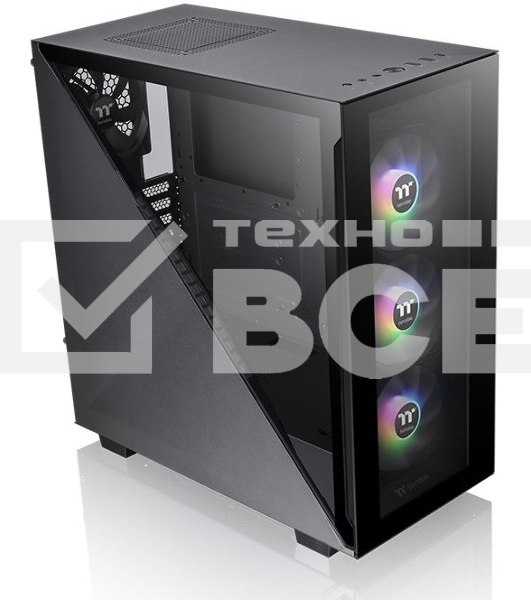 Компьютерный корпус Thermaltake Divider 300 TG ARGB черный без БП ATX 2x120mm 2xUSB3.0 audio front door bott PSU