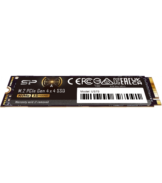 Накопитель SSD Silicon Power US75 SP02KGBP44US7505, 2Tb, PCIe 4.0 x4, M.2 2280, NVMe, R/W 7000/6500