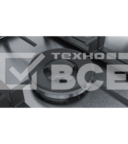 Газовая варочная поверхность Bosch PCQ7A5M90R серебристый