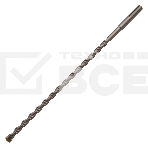 Бур по бетону, двойная спираль, Cobalt W-tip, 10x310 мм, SDS PLUS Denzel, фото9