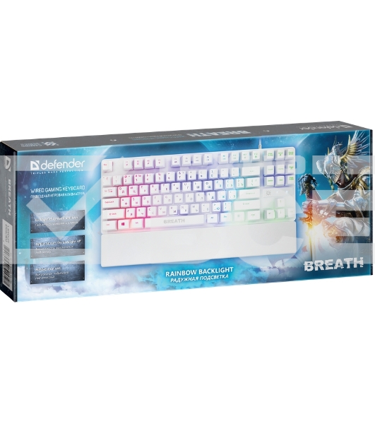 Клавиатура Defender Breath GK-184  проводная, USB, белый