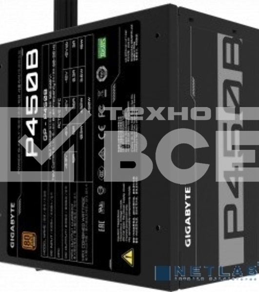 Блок питания Gigabyte GP-P450B, 450Вт, 80 PLUS Bronze, 120мм, черный