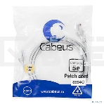 Шнур комм. Cabeus, Cat.5e, неэкр., U/UTP, RJ45/RJ45, LSZH, AWG24, 1.5м, серый, фото 1