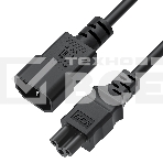 Кабель питания Greenconnect GCR-55965 PROF 0.5m, С14 - С5, черный, 3*1,5мм, фото2