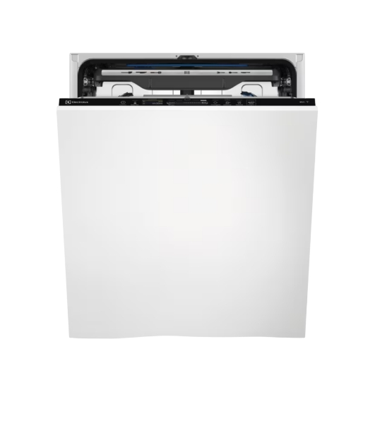 Встраиваемая посудомоечная машина ELECTROLUX EEG88600W/Встраиваемая полногабаритная посудомоечная машина, загрузка на 14 комплектов посуды, сенсорное управление, 8 программ, 59.6x56x82 см, черный, сушка: с открыванием дверцы, индикация на полу: проекция дисплея