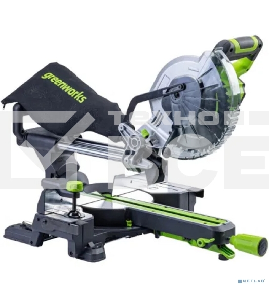 Торцовочная пила аккумуляторная GreenWorks GD24MS216, 24V, б/щ, c 1х8Ач и ЗУ (1501707UH)