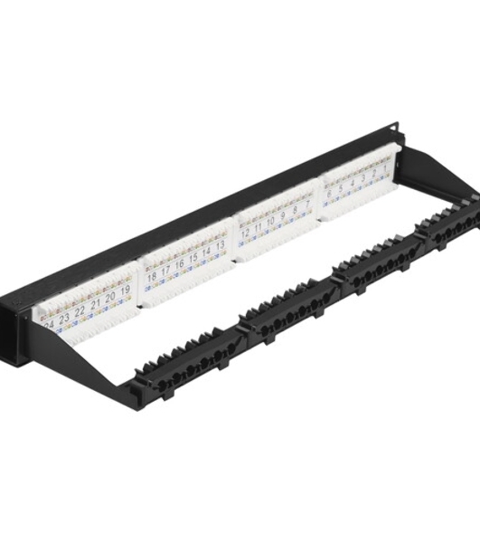 Патч-панель Lanmaster LAN-PPN24U6A 19' 1U 24xRJ45 кат.6A UTP