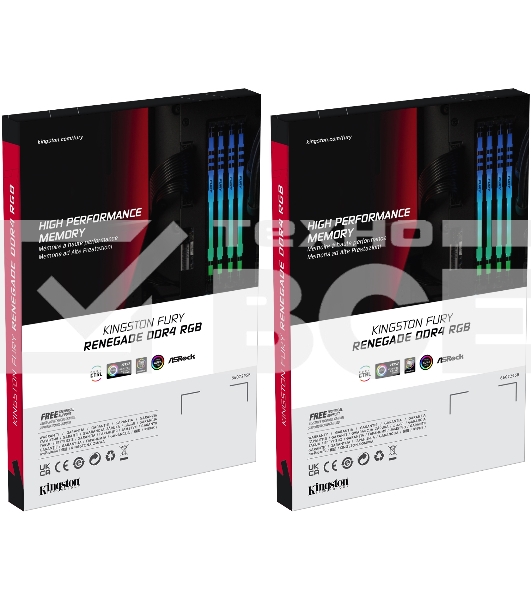 Оперативная память Kingston Fury Renegade, DDR4, 16GB (2x8GB), 3600MHz, CL16, с радиаторами, RGB, черный