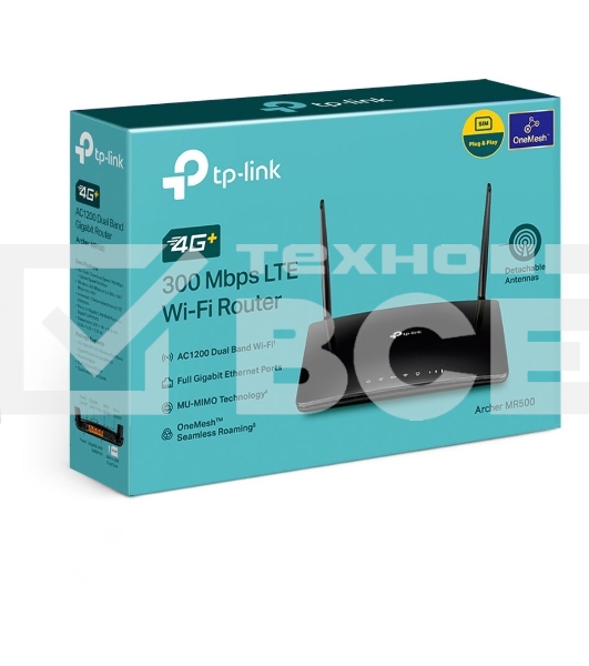 Двухдиапазонный гигабитный Wi-Fi роутер TP-Link Archer MR500 AC1200 с поддержкой 4G+ Cat6